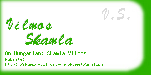 vilmos skamla business card